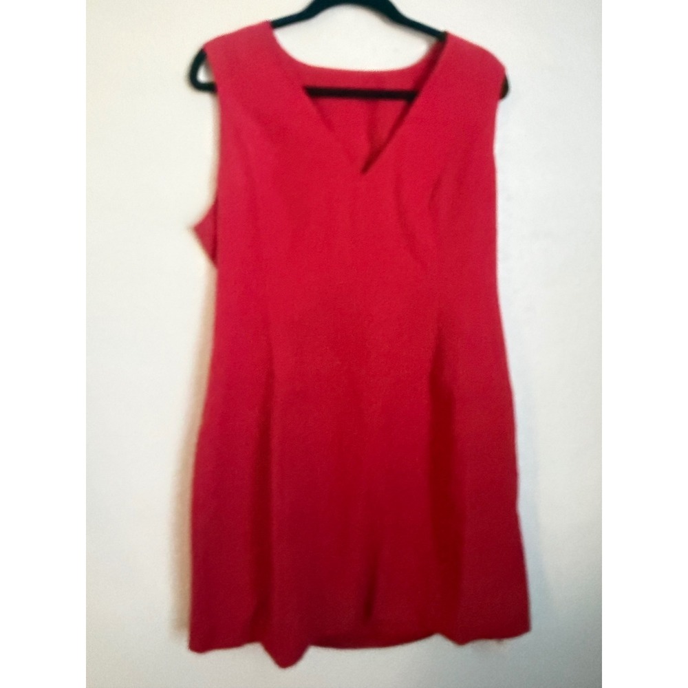 NWT Commense Red V-Neck Sleeveless Mini Dress OA240407 XL NEW